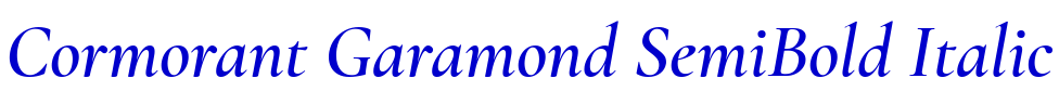 Cormorant Garamond SemiBold Italic लिपि
